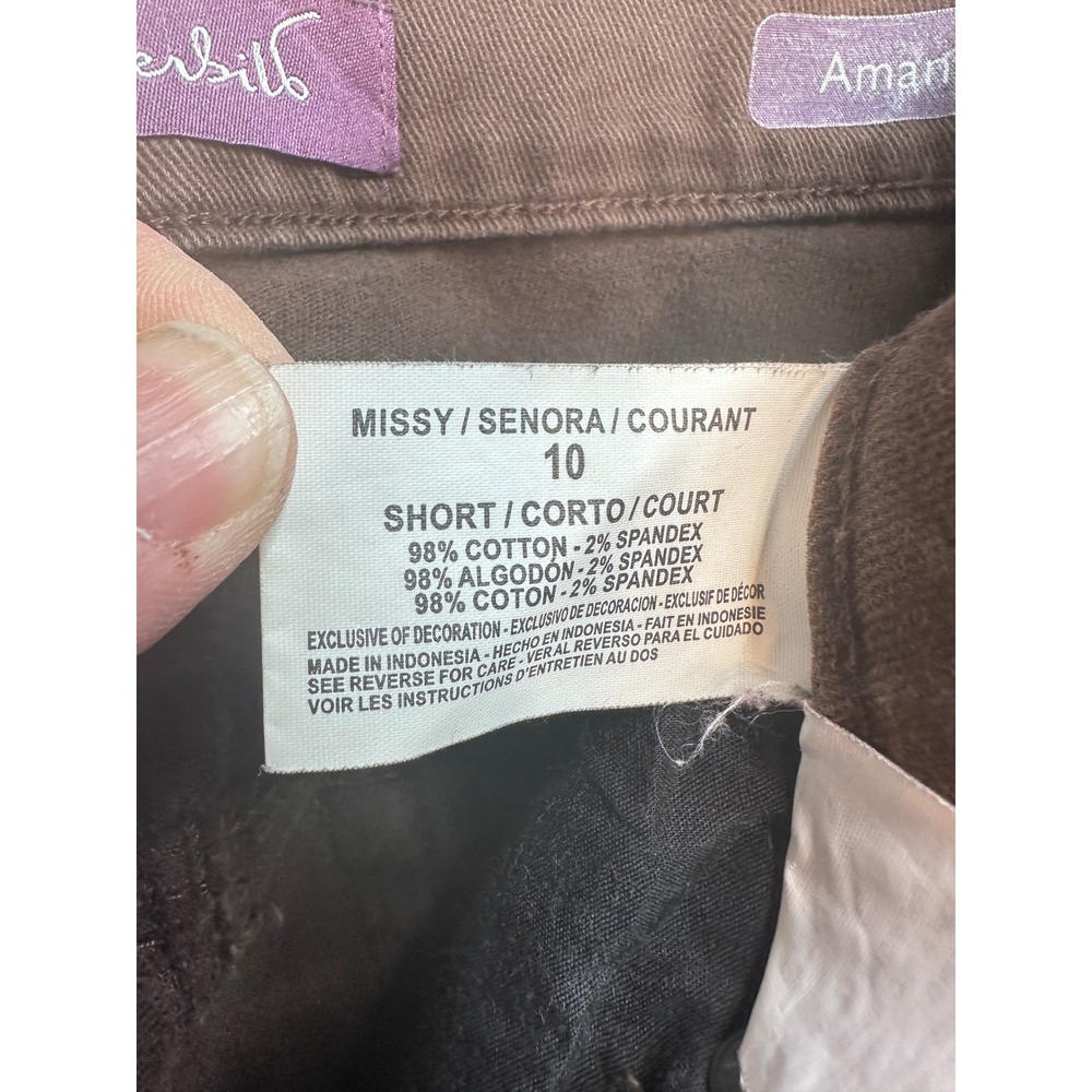 Gloria Vanderbilt Amanda Tapered Jeans Womens 10 Short Brown Denim High Rise - Picture 5 of 14